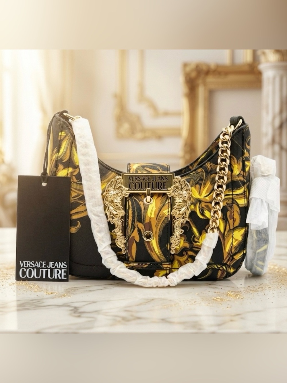 Versace Jeans Couture baroque print shoulder bag